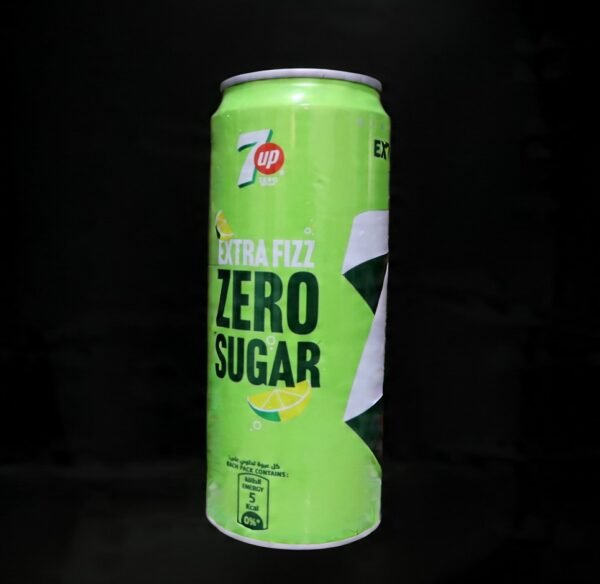 7UP Carbonated Extra Fizz Lemon Zero Sugar Soft Drink Can 330ml