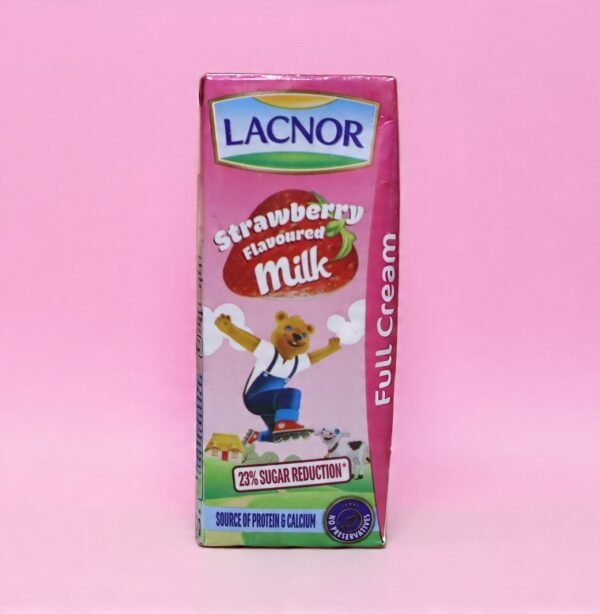 Lacnor Strawberry Flavoured Milk Full Cream 180ml